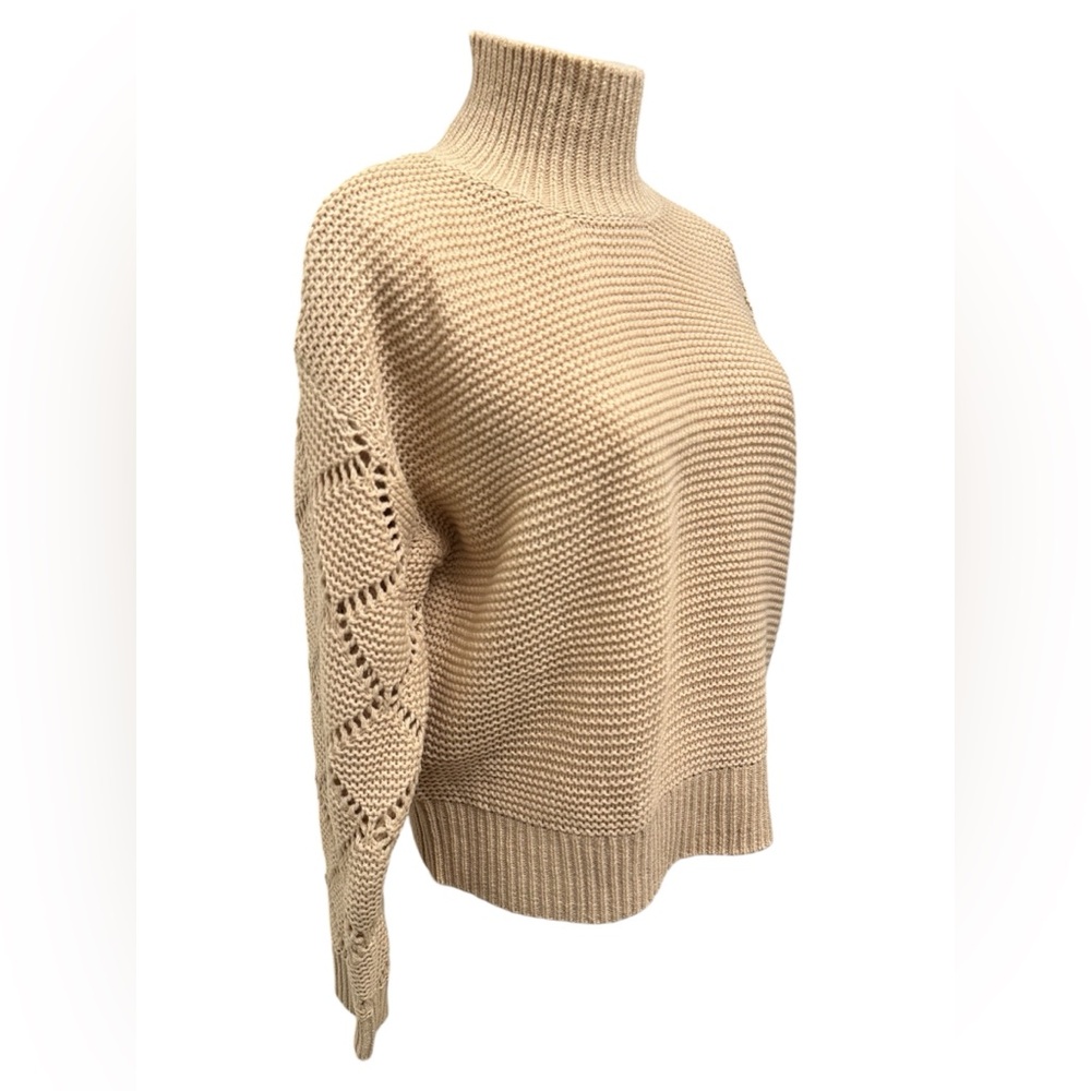 525 AMERICA Revolve Sweater Talia Mockneck Midweight Oat Women Size XS NWT - Picture 7 of 13